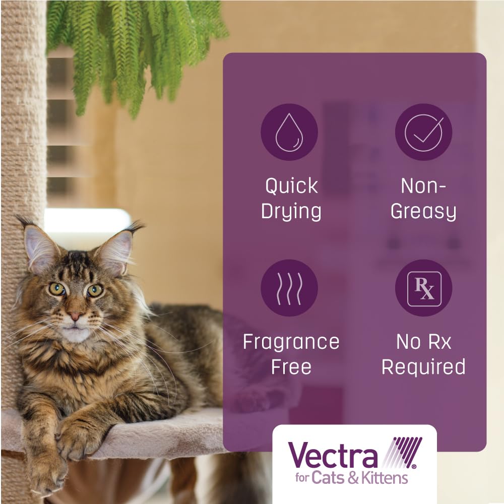 No requiere receta médica para adquirir Vectra para gatos.