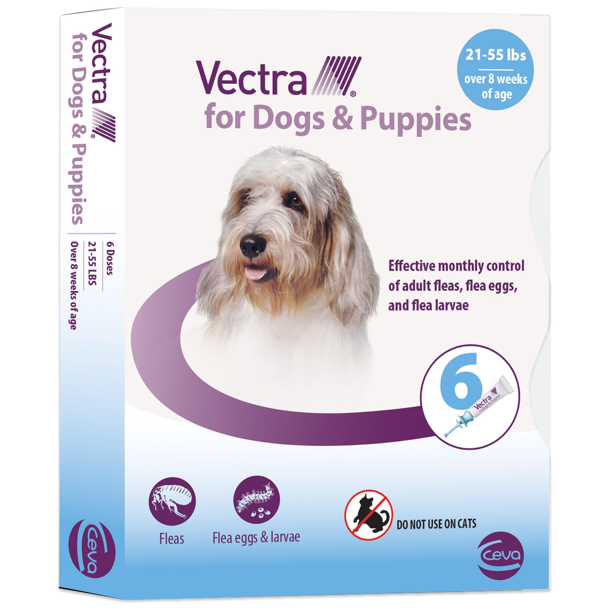 Vectra para perros medianos, aplicación tópica fácil y rápida para controlar pulgas.