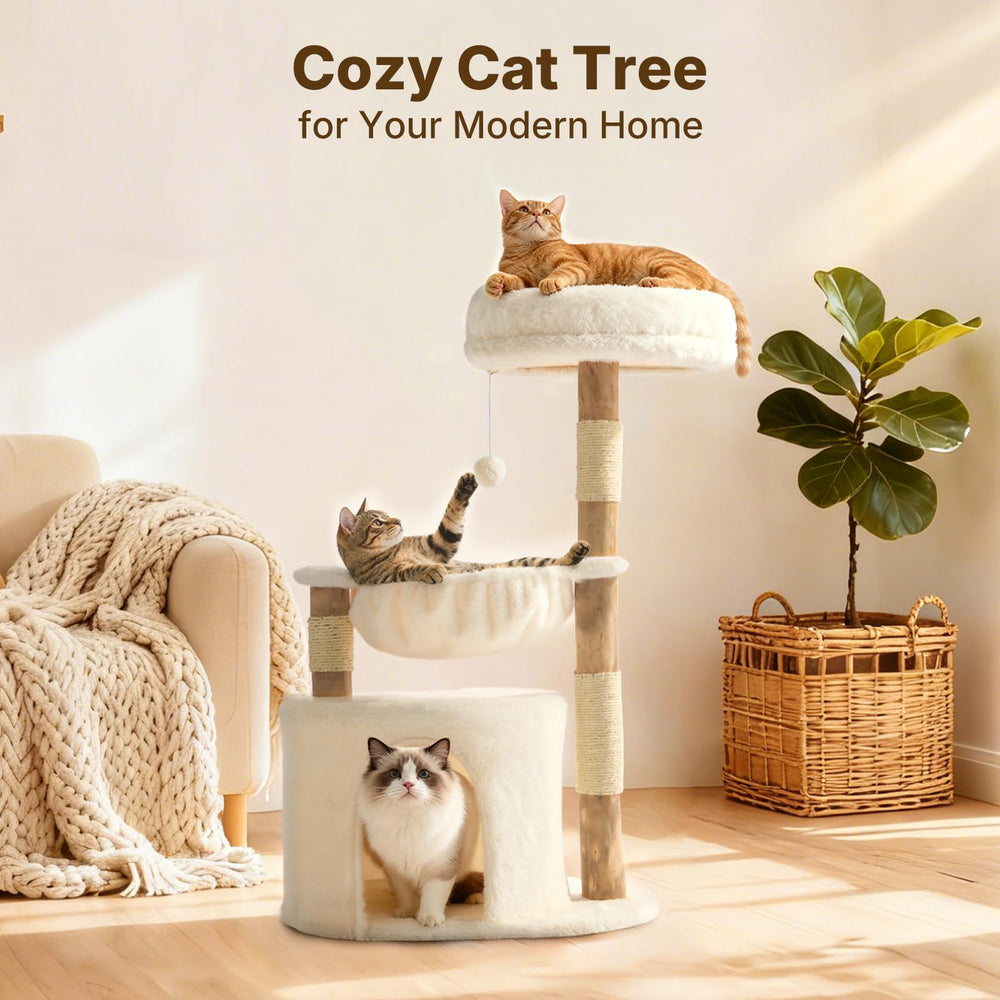 Veehoo Torre para gatos en interiores, confort y juego asegurado.