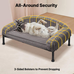 Cama para perro Veehoo con diseño elevado mantiene patas secas y limpias.