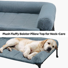 Veehoo bolster esponjoso, primer plano muestra acolchado suave para cuello y descanso
