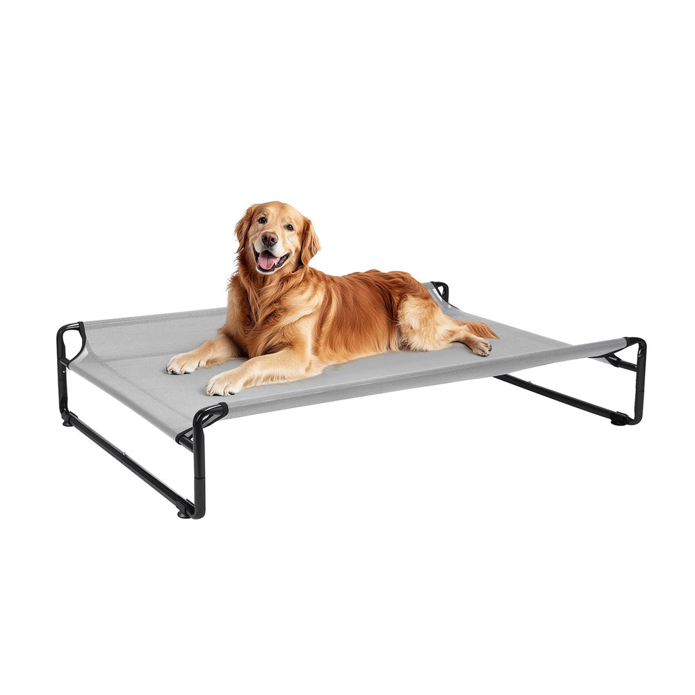 Cama para perro Veehoo elevada con reposacabezas en exterior para mayor comodidad