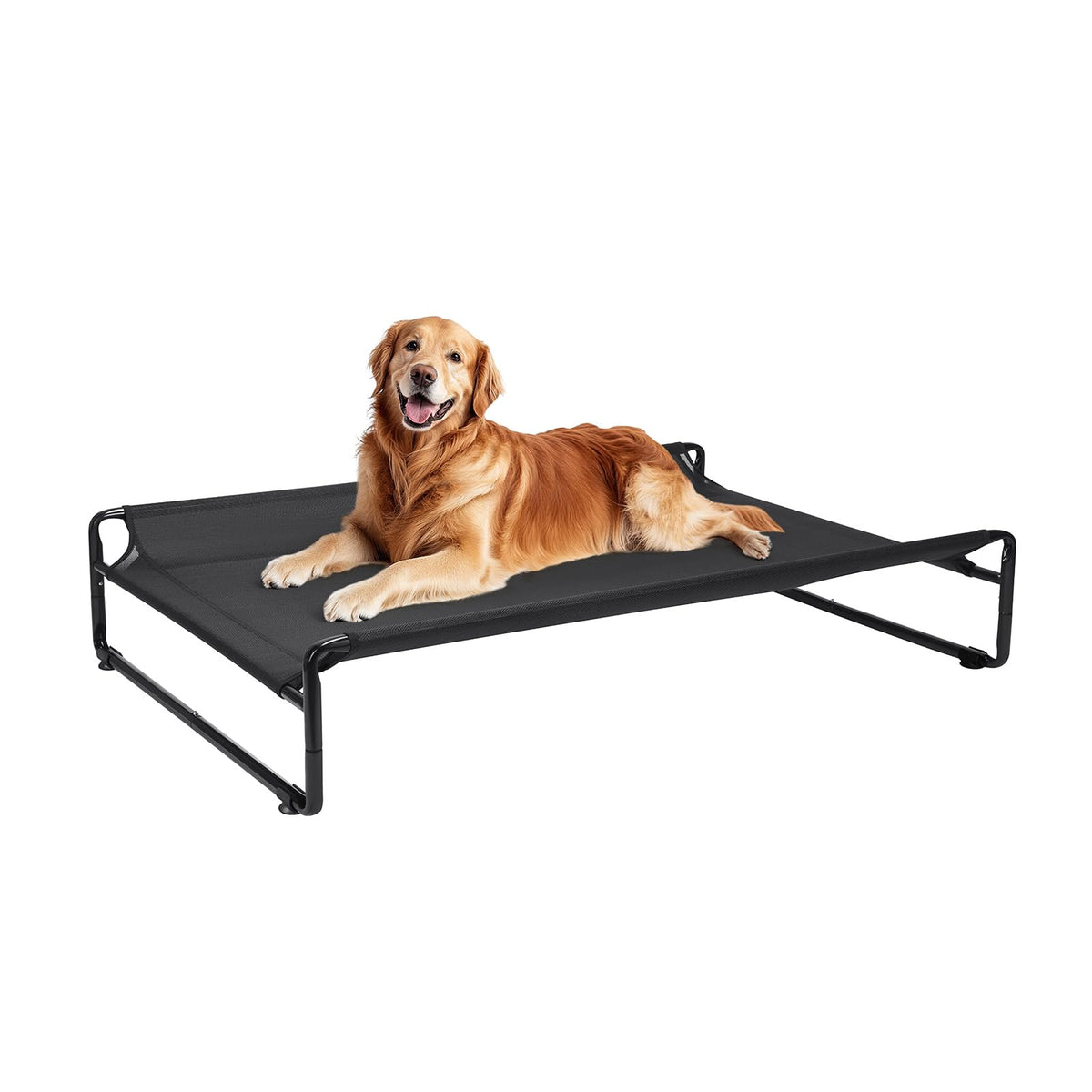 Veehoo: cama elevada con reposacabezas para confort cervical.