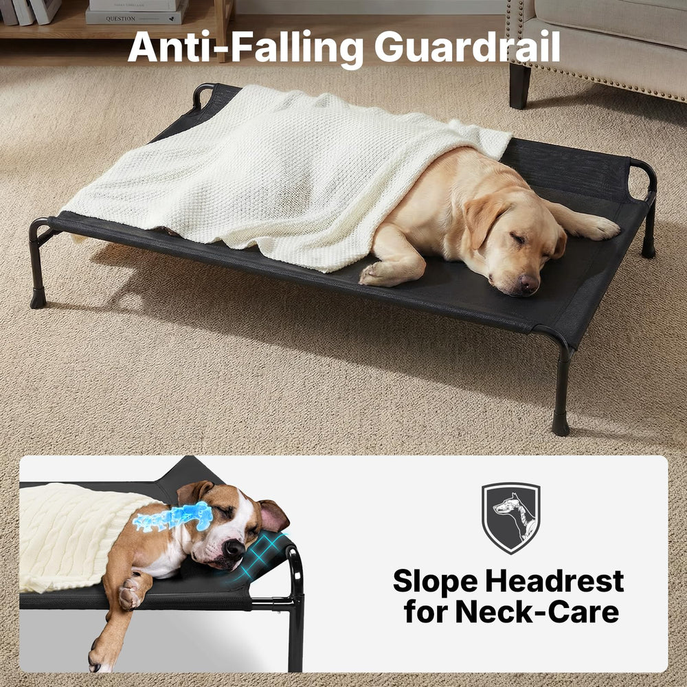 Cama de malla Teslin transpirable de Veehoo para mantener al perro fresco.