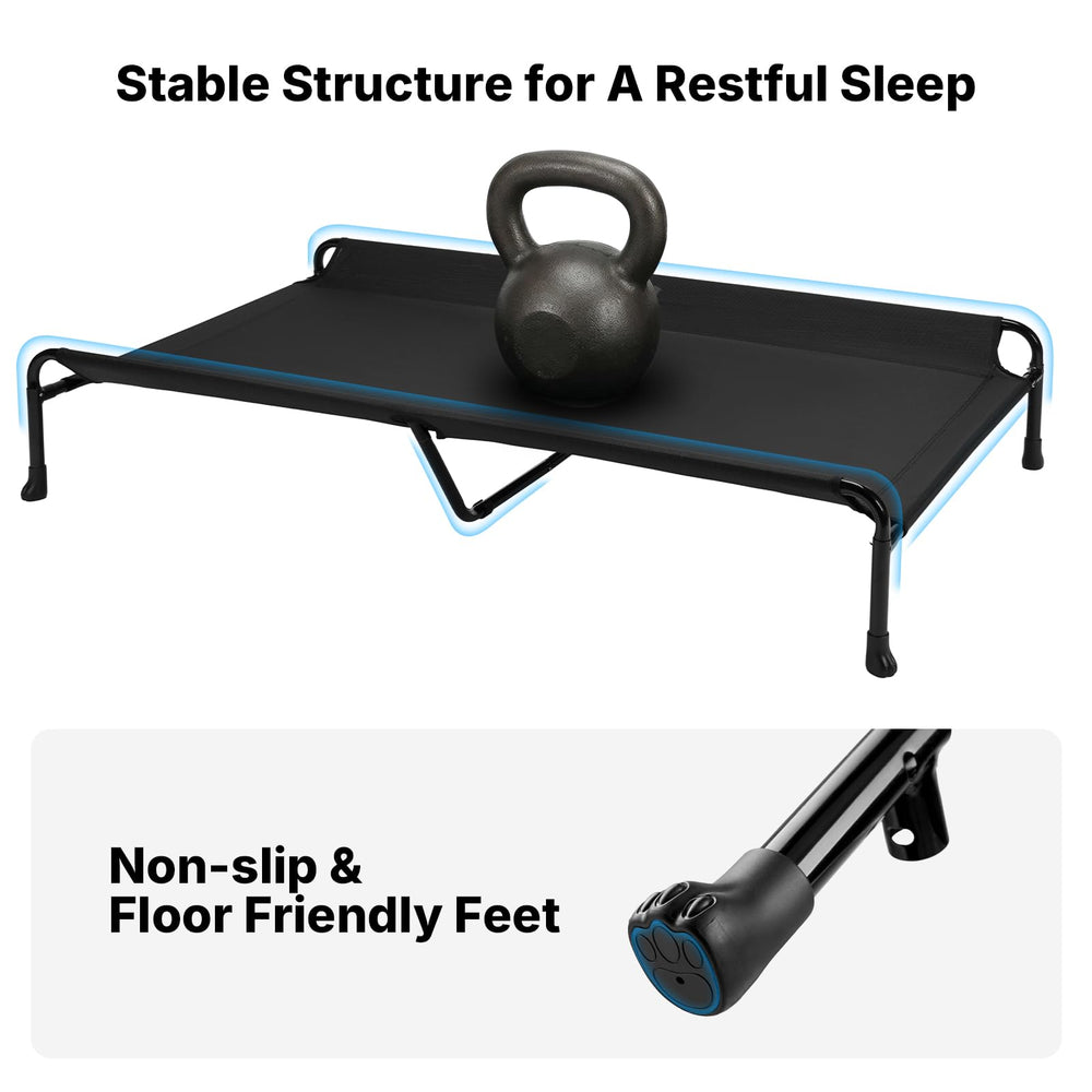 Cama para perro Veehoo con pies antideslizantes para mayor estabilidad.