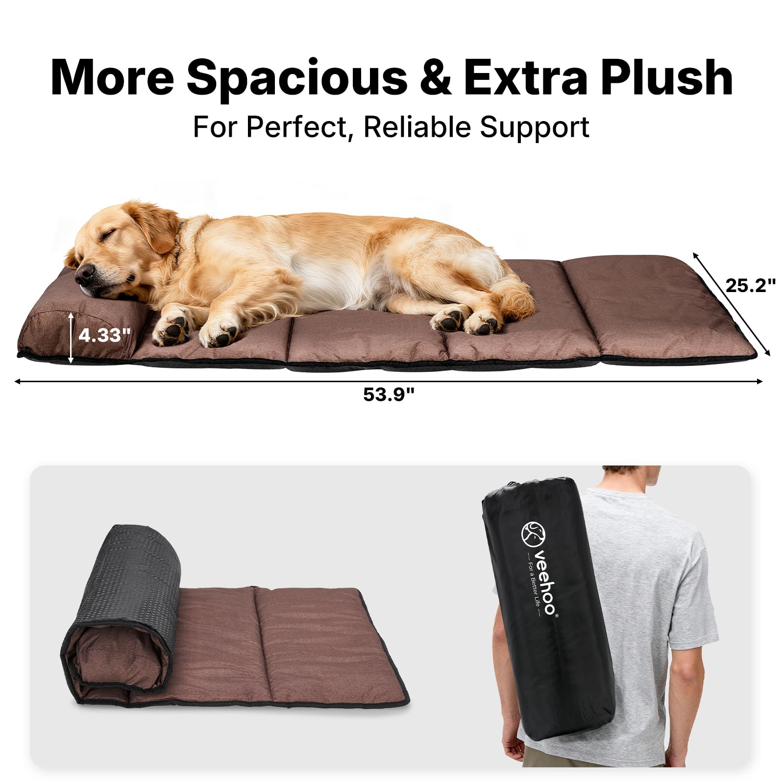 Cobertura de asiento Veehoo para perros en coche.