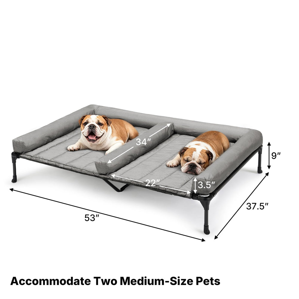 Dimensiones de la cama doble de Veehoo para dos perros medianos