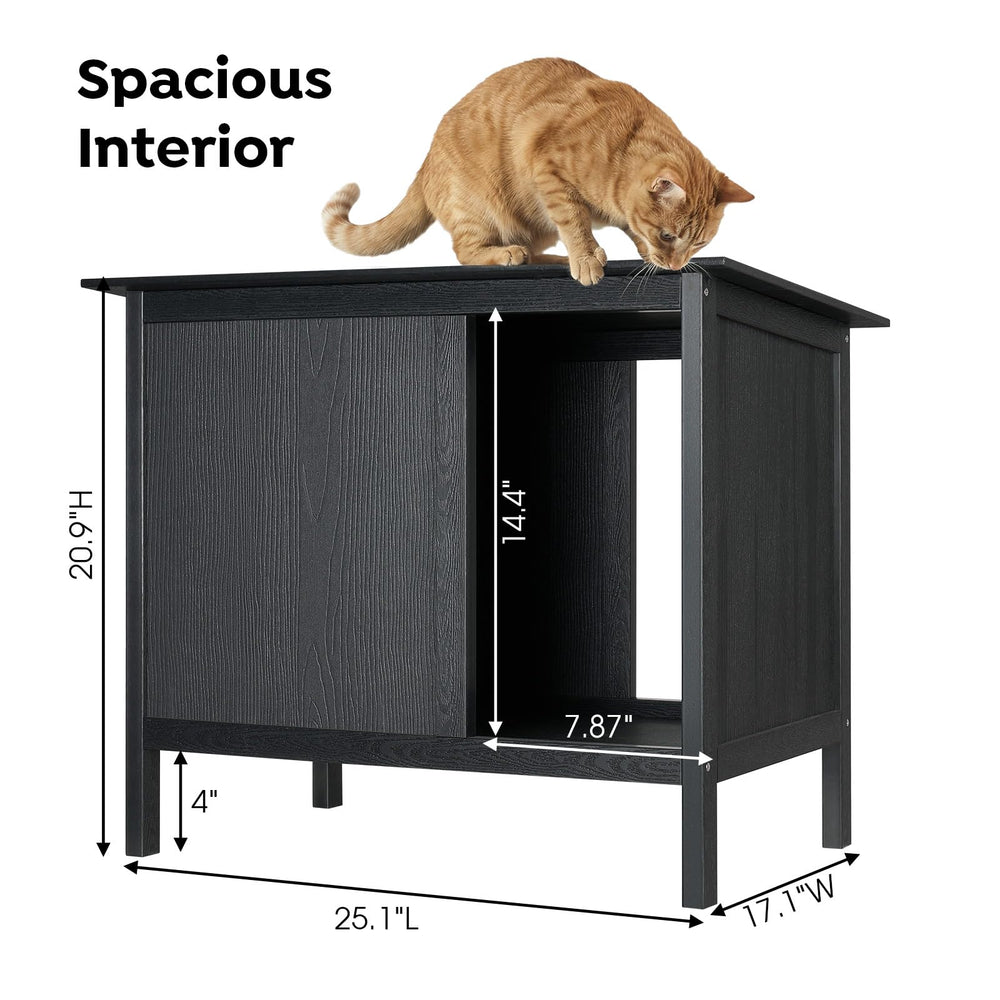Veehoo facilidad limpieza exterior gato, superficie lisa para lavado rápido.