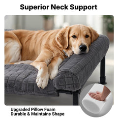 Funda desmontable Veehoo, vista frontal, lavado fácil para mantener la cama limpia.