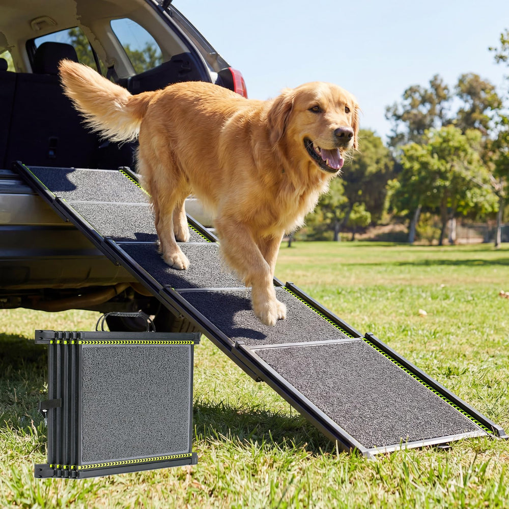Rampa telescópica Veehoo para coches, facilita subir perros grandes.