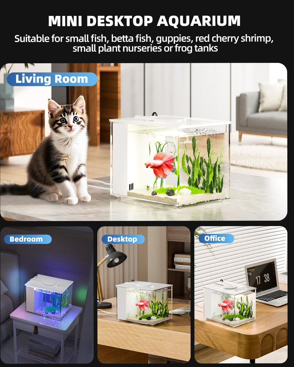 Vehipa acuario nano kit completo para empezar sin complicaciones.