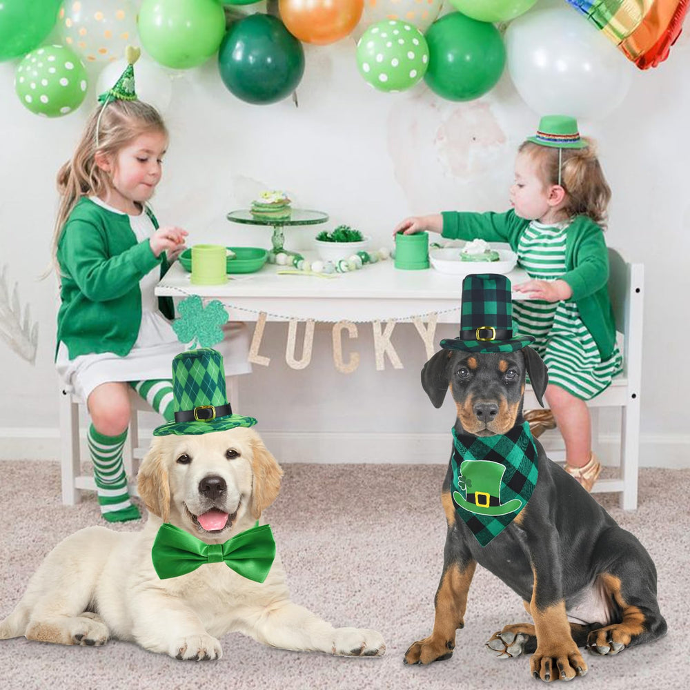 Vehomy conjunto para fotos de mascotas en Día de San Patricio, estilo festivo.