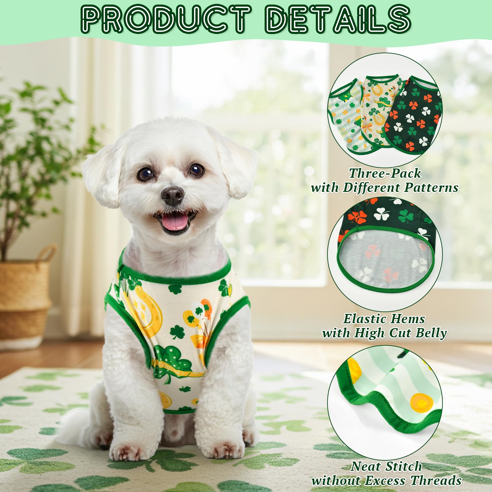 Vehomy diseño trébol verde para San Patricio.