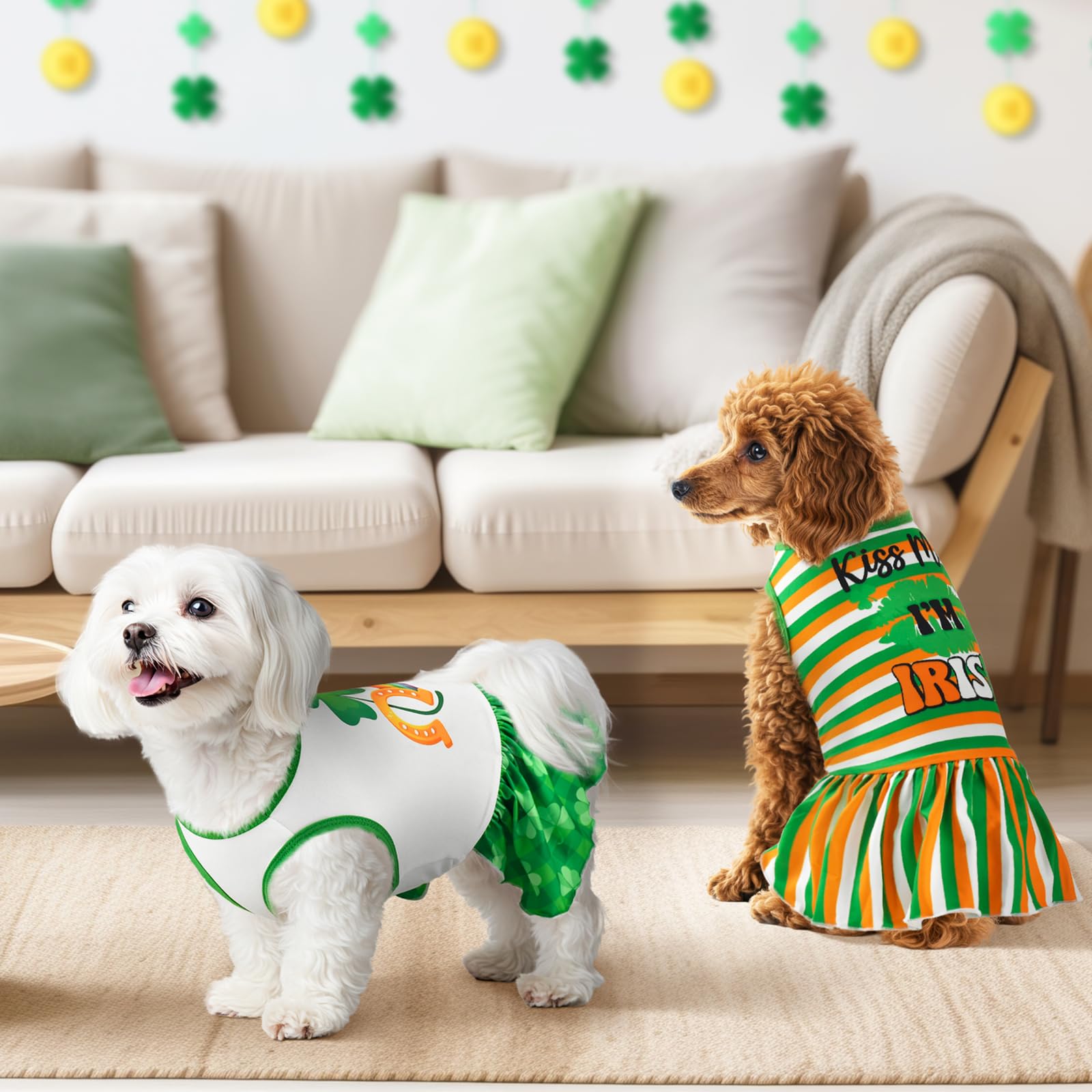 Vestido Vehomy de algodón suave para perro, cómodo y transpirable.