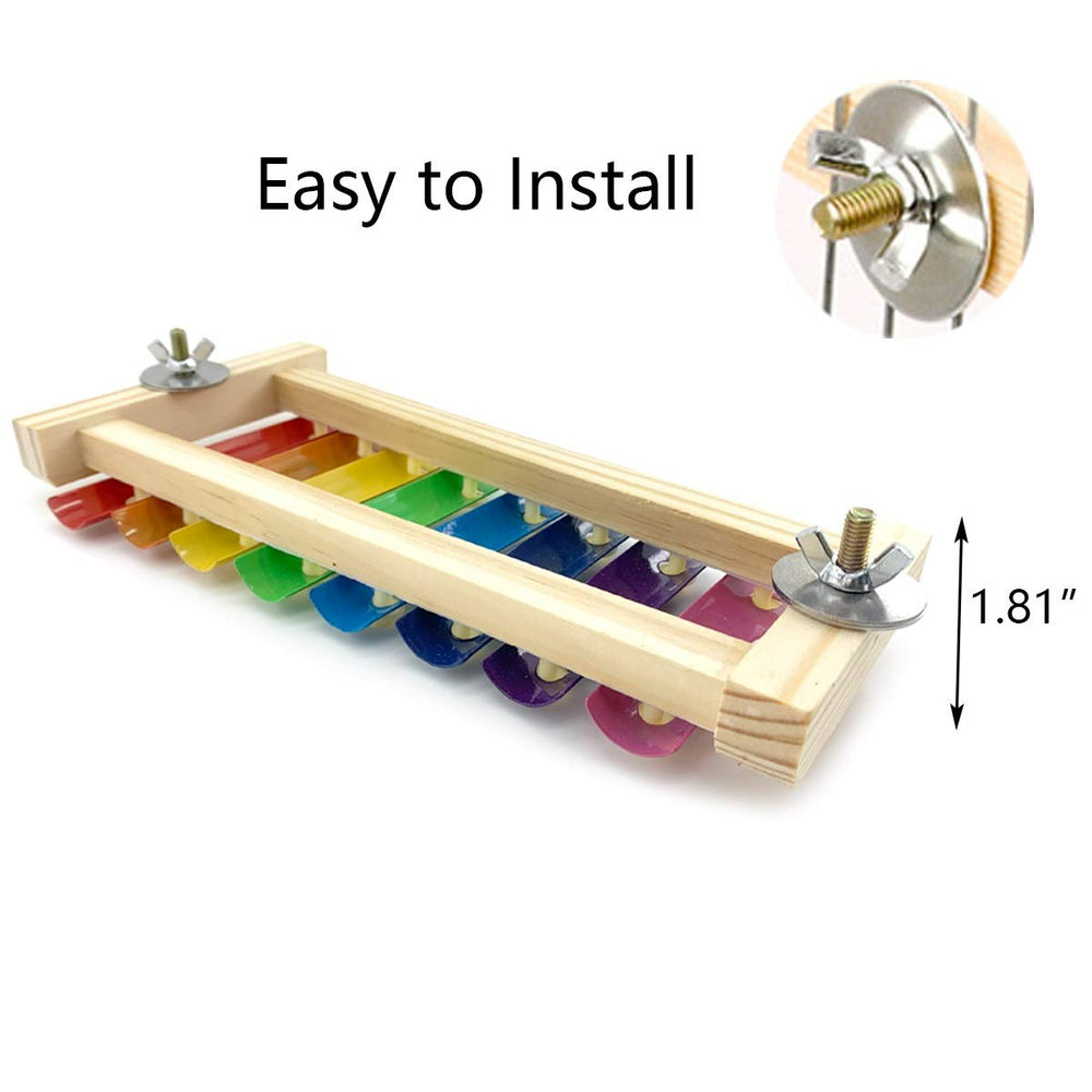 Vehomy xilófono para gallinas juego en suelo: estimulante y colorido para picoteo.