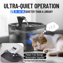 Fuente Veken para gatos con limpieza fácil gracias a piezas desmontables