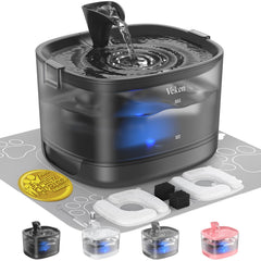 Fuente Veken para gatos con tanque desmontable para rellenar y limpiar fácilmente