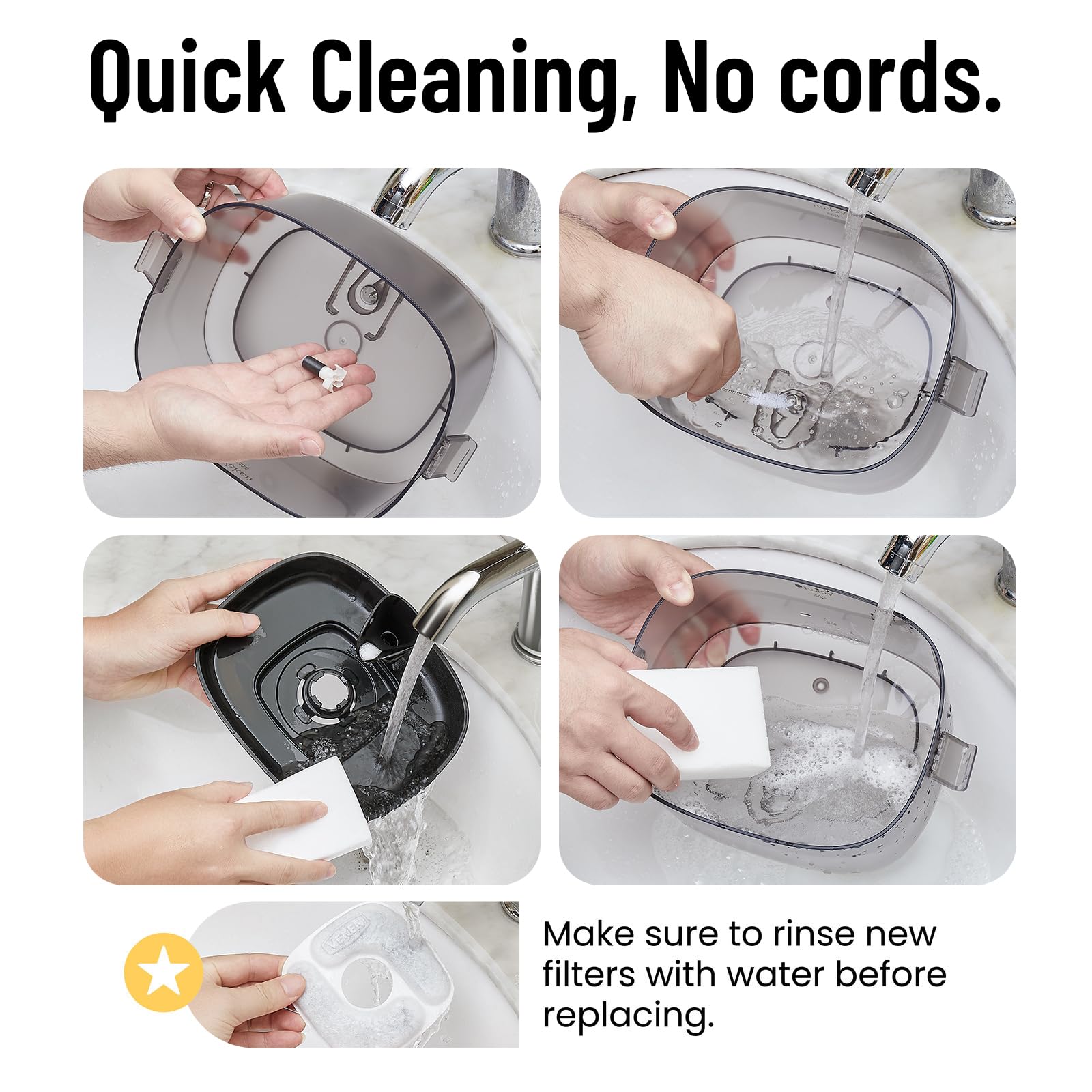 Tapete de silicona de Veken reduce ruido y salpicaduras.