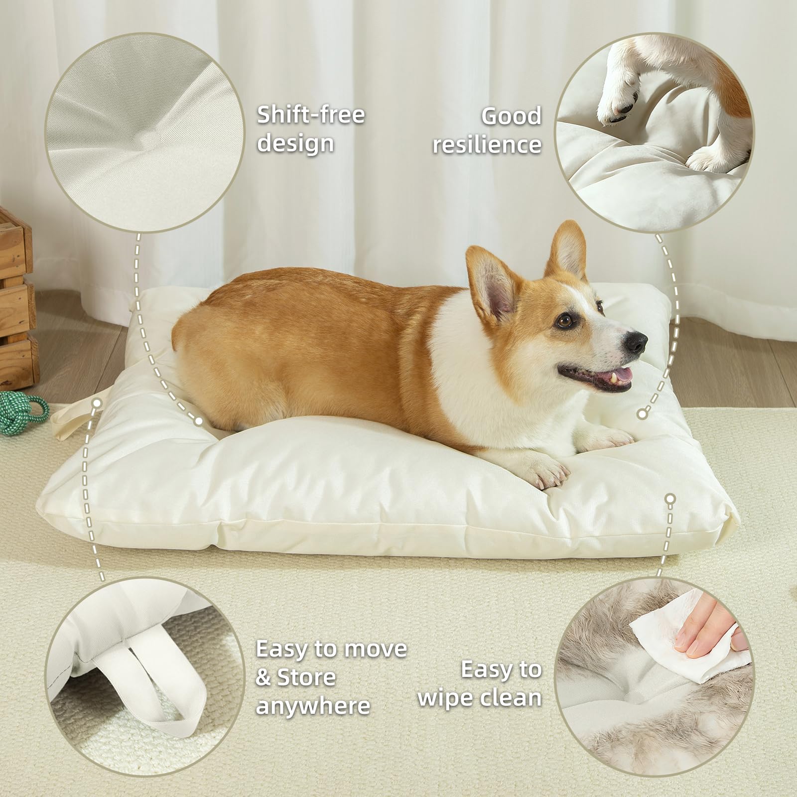 VERABE cama para jaula, interior y exterior, fácil limpieza a máquina.