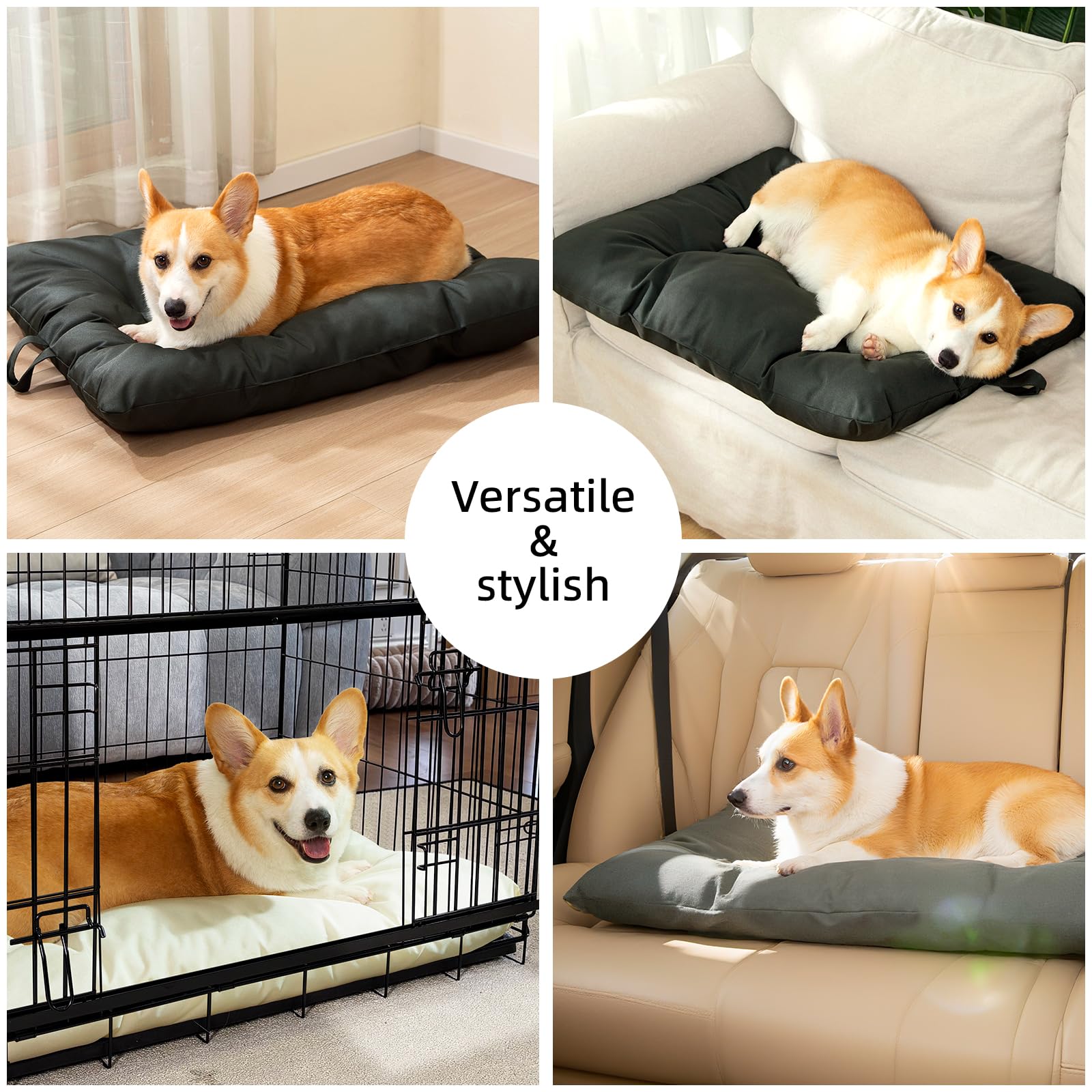 VERABE cama-perro-mediano lavable a máquina, mantenimiento sencillo.