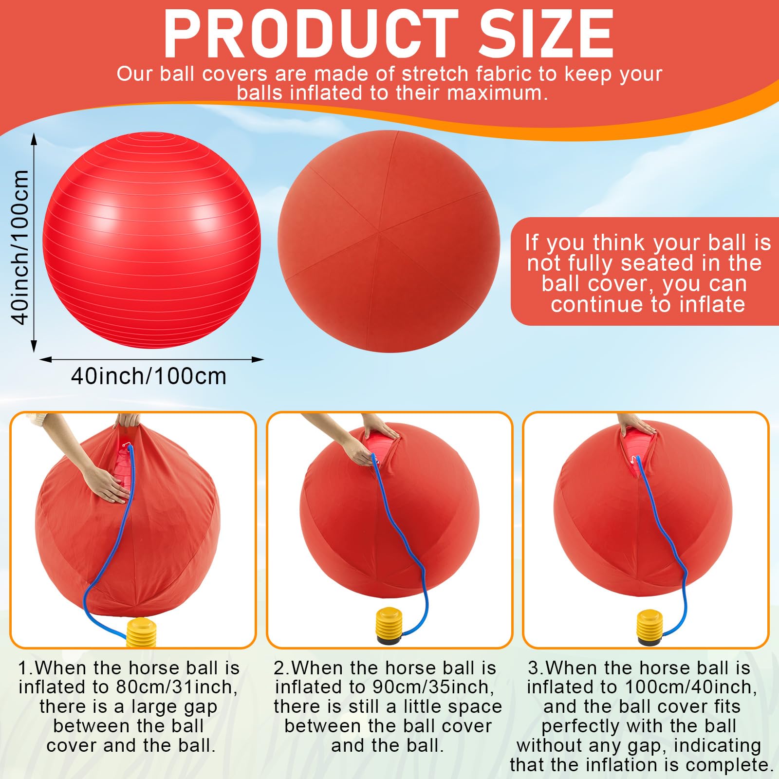 Funda roja para bola VercanMonth mejora visibilidad y estilo
