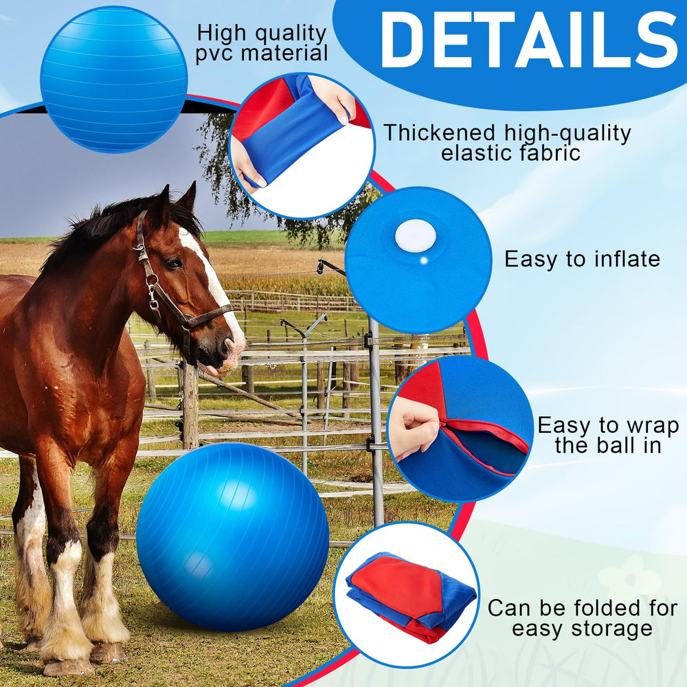 Kit completo VercanMonth para caballos: pelota, funda y bomba.