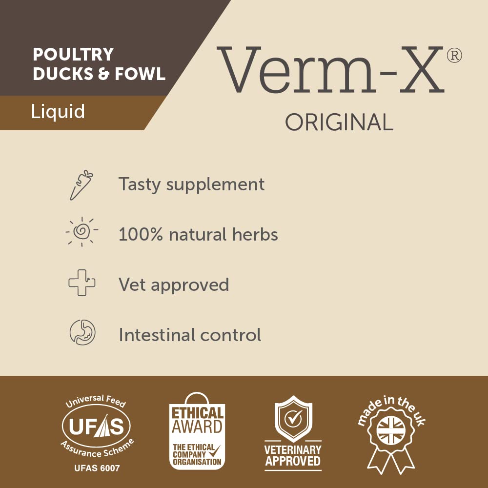 Verm-X: dosis de 1,5 ml por ave