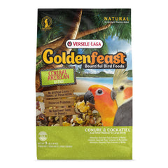 Versele-Laga Goldenfeast Central American Blend, bolsa 3 lb, fomenta el forrajeo en aves.