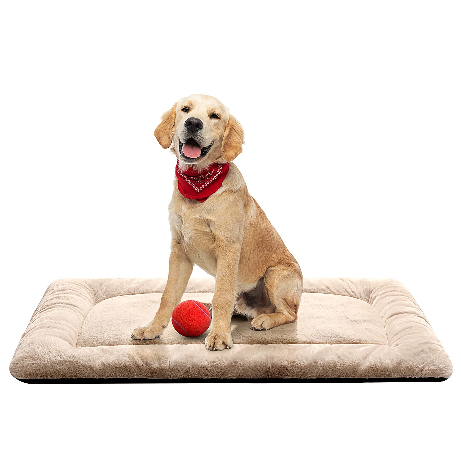 VERZEY cama-jaula suave crema para perros, descanso cómodo y acogedor