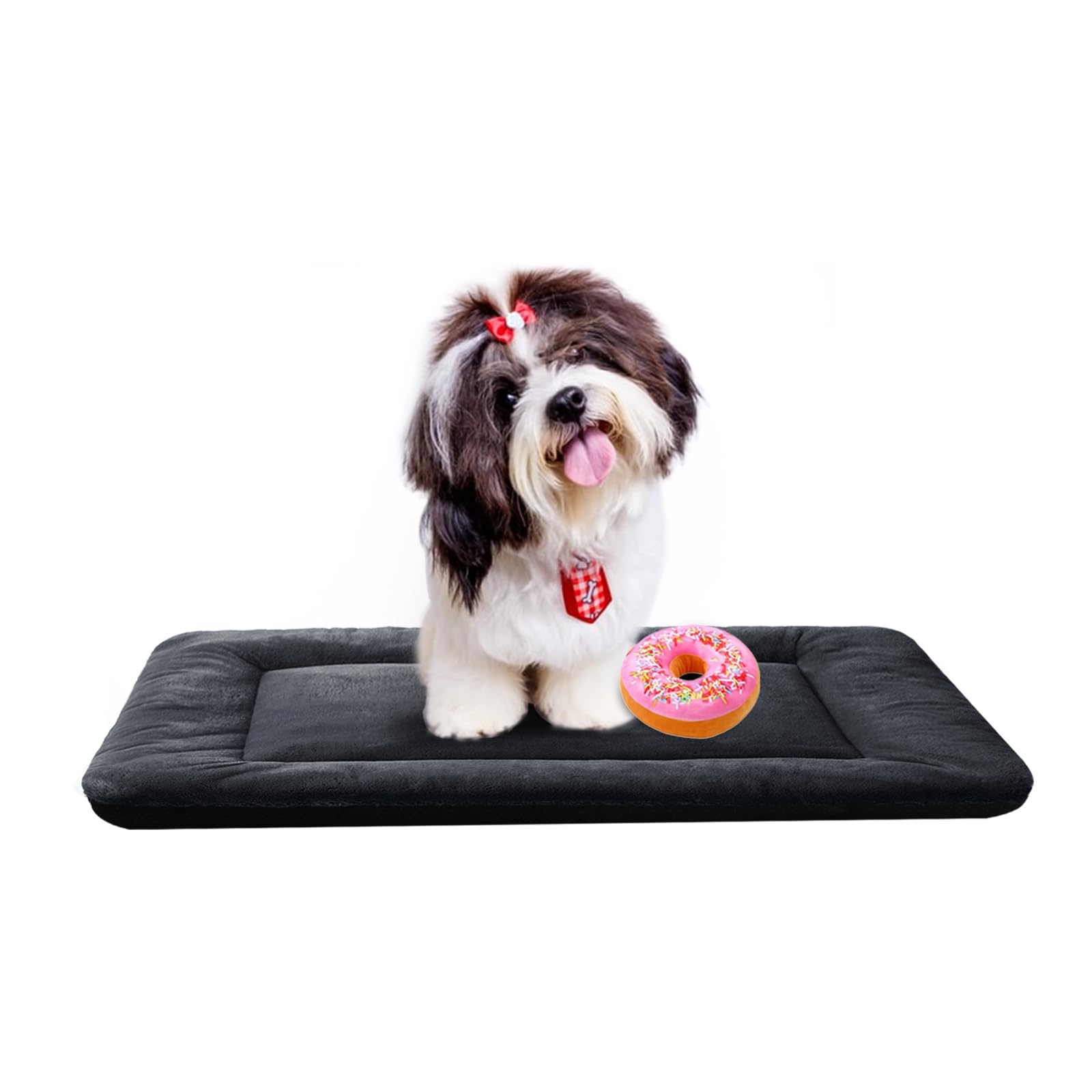 VERZEY cama para perro pequeño en jaula 24in, ultra suave para descanso cómodo.