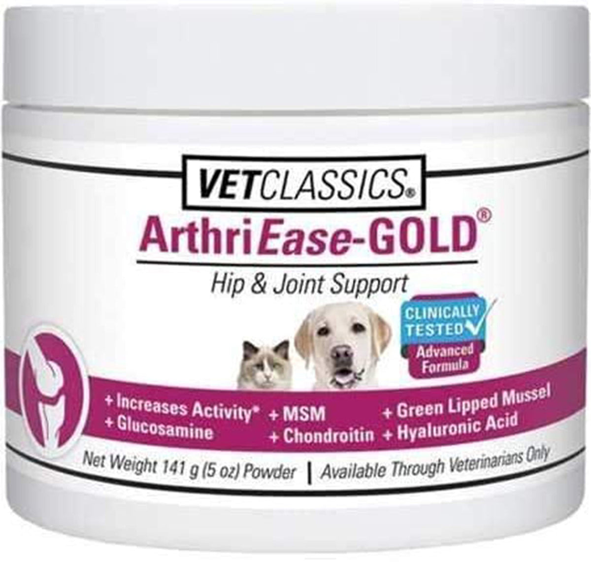 Vet Classics ArthriEase-Gold: verter el polvo para movilidad diaria en mascotas