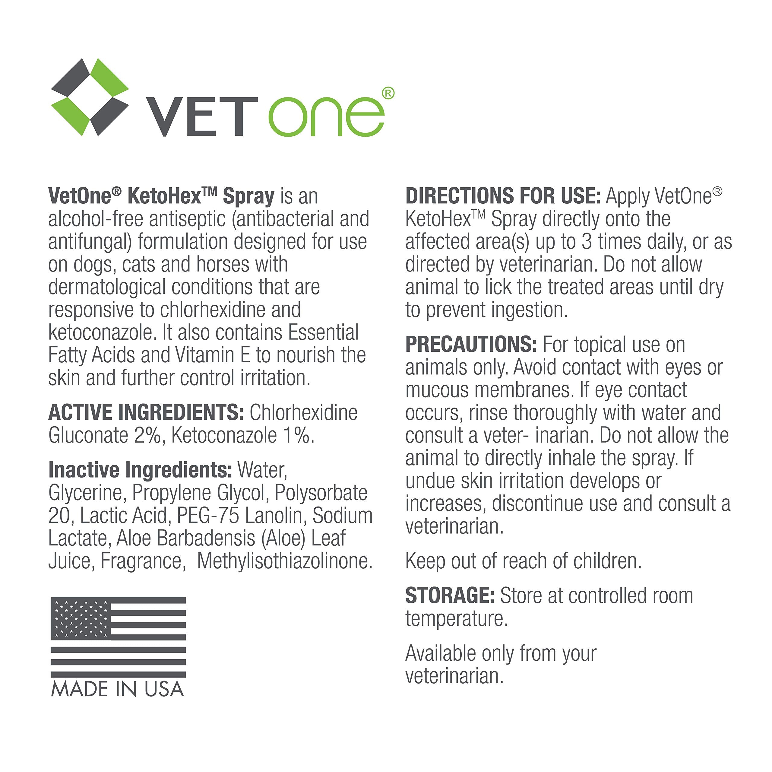 Vet One Ketohex Aerosol: uso recomendado en áreas delicadas del pelaje