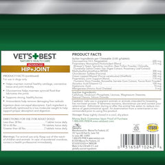 Tabletas Vet's Best en primer plano, apoyo a la movilidad