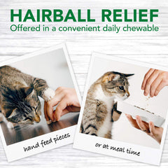 Vet's Best Cat Hairball Relief: ingredientes vegetales que apoyan la digestión natural.