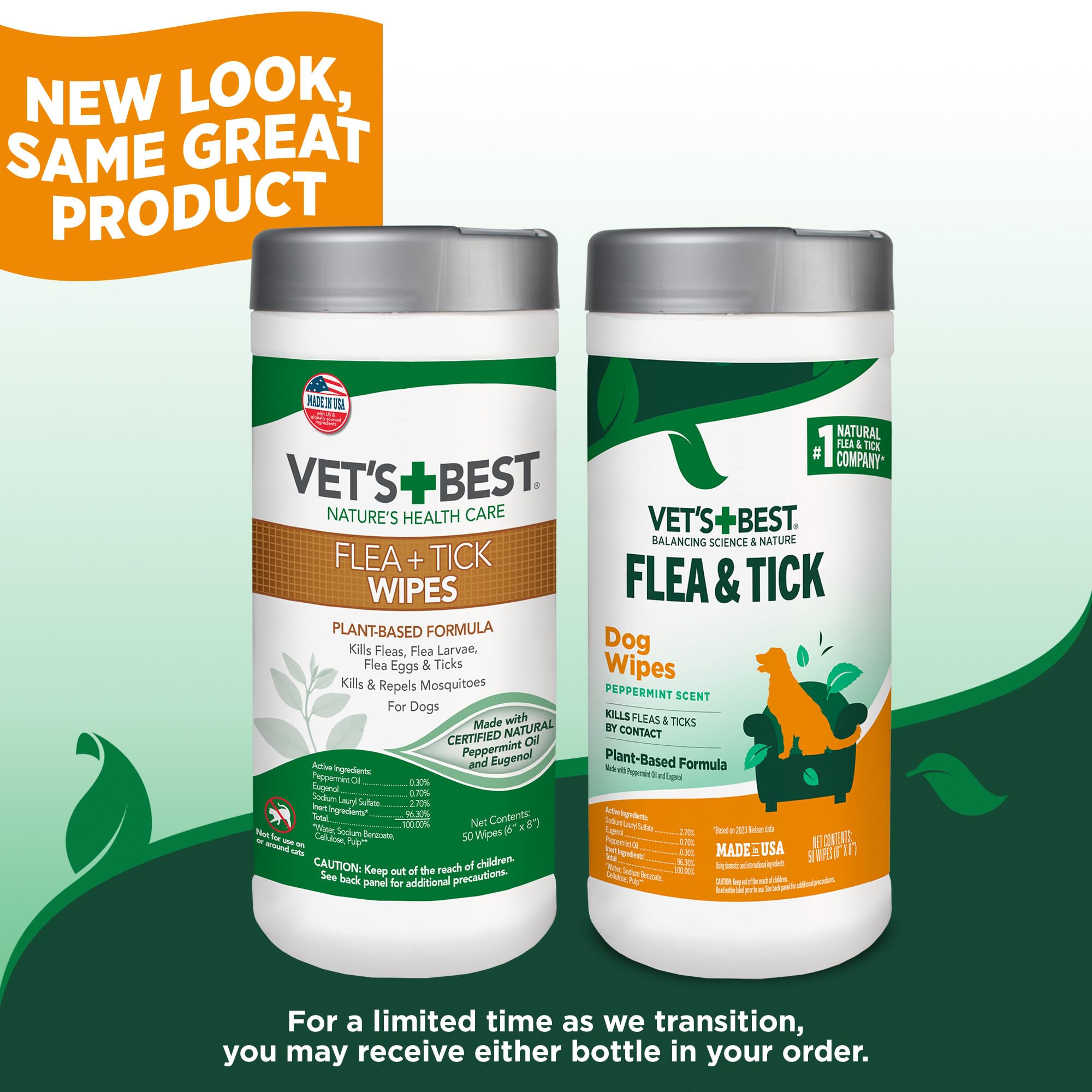 Vet's Best toallitas para perros, envase de 50 unidades, solución confiable.