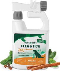 Vet's Best spray jardín pulgas y garrapatas para exteriores, opción natural para áreas de juego.