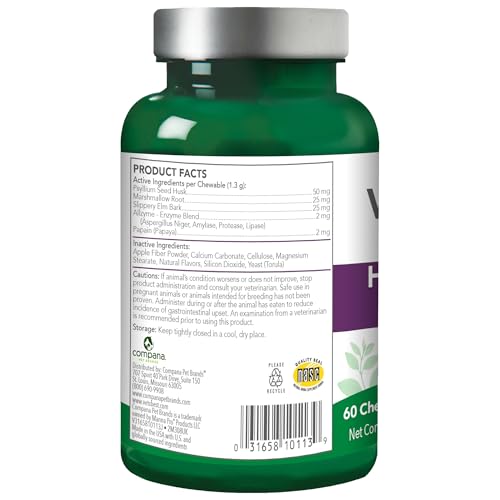 Vet's Best tabletas masticables sabor pollo apoyan la digestión felina.
