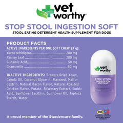 Vet Worthy Deterrente Coprofagia: ingredientes clave visibles para el bienestar del perro