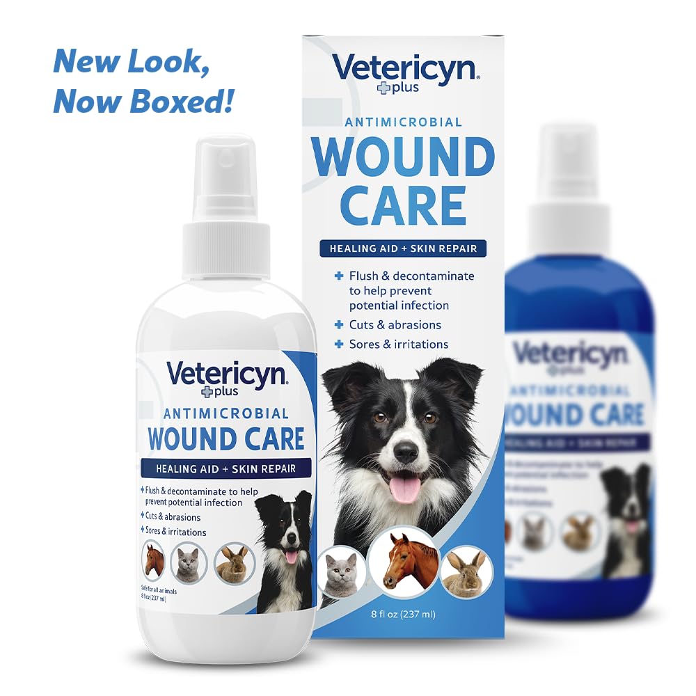 Aplicación de Vetericyn Plus para piel de perros, alivio de irritaciones