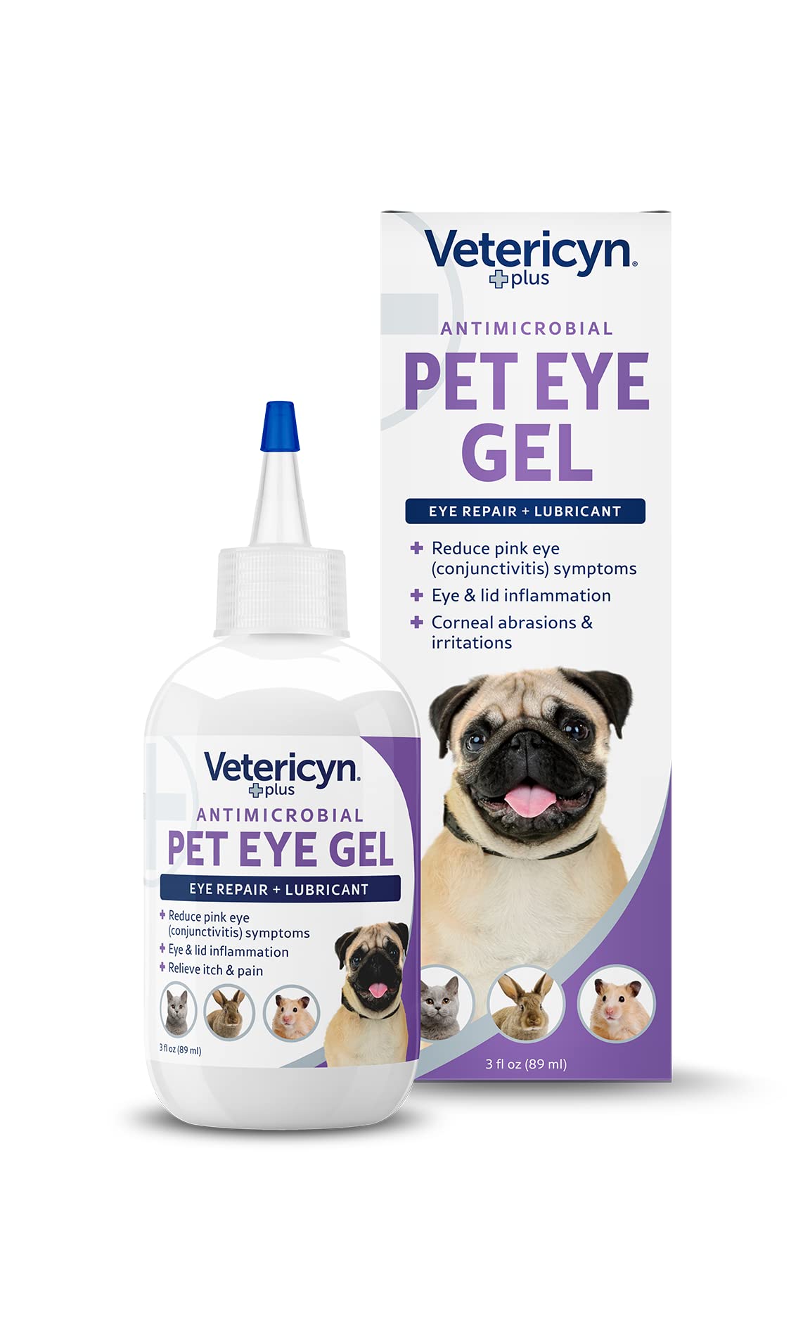 Aplicación de Vetericyn Plus Eye Gel en ojo para lubricación suave