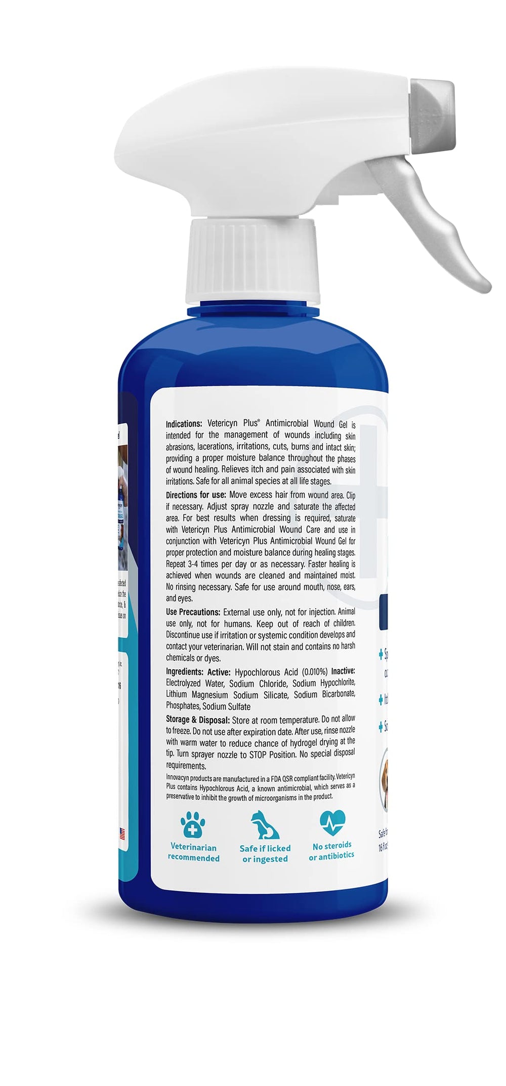 Vetericyn Plus hidrogel spray irritación de piel: confort para la mascota.