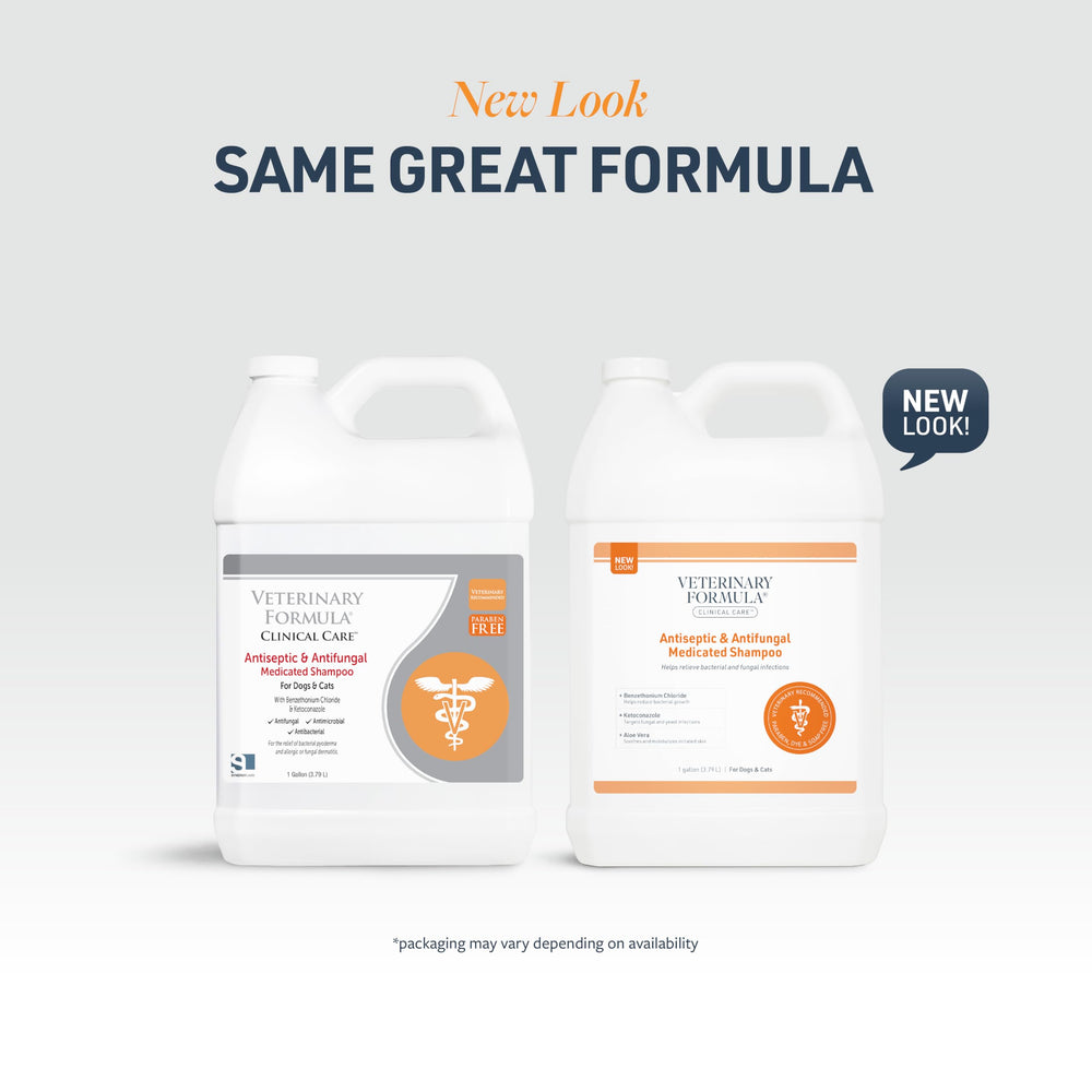 Espuma suave facilita el lavado del pelaje con Veterinary Formula Clinical Care.