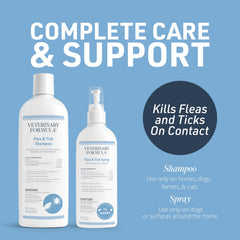 Veterinary Formula aerosol antipulgas para perros de 16 oz, protección duradera.
