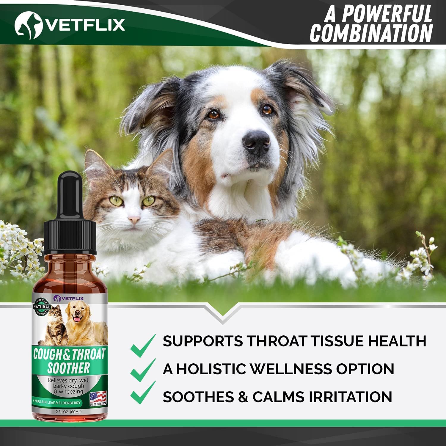 Vetflix fórmula natural con caléndula y saúco