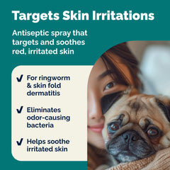 Aloe vera calmante en Dermabliss para la piel del perro.