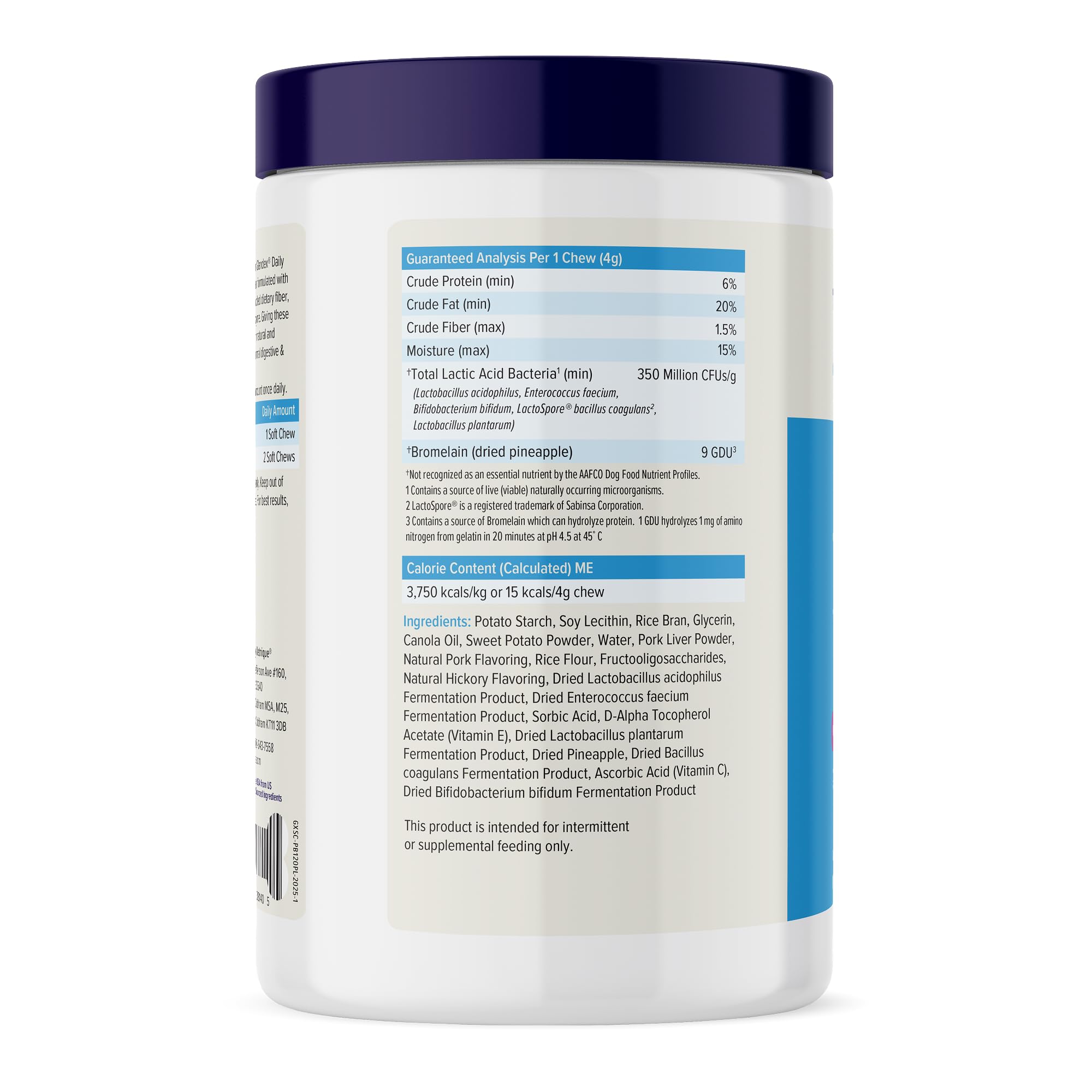 Glandex Vetnique equilibrio intestinal para perros, apoyo digestivo diario.