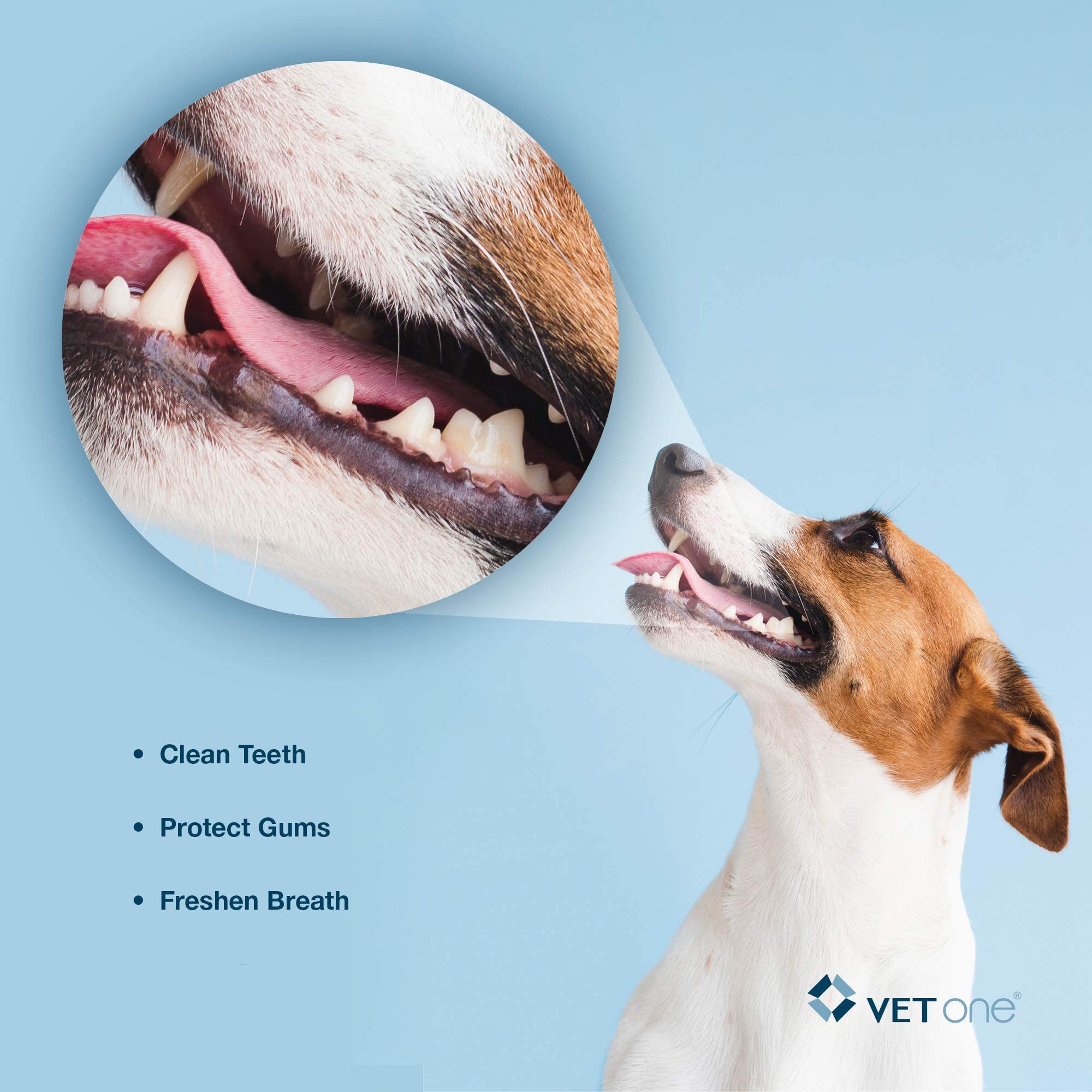 Vet One DuoClenz cobertura enzimatica dental para masticación de perros medianos