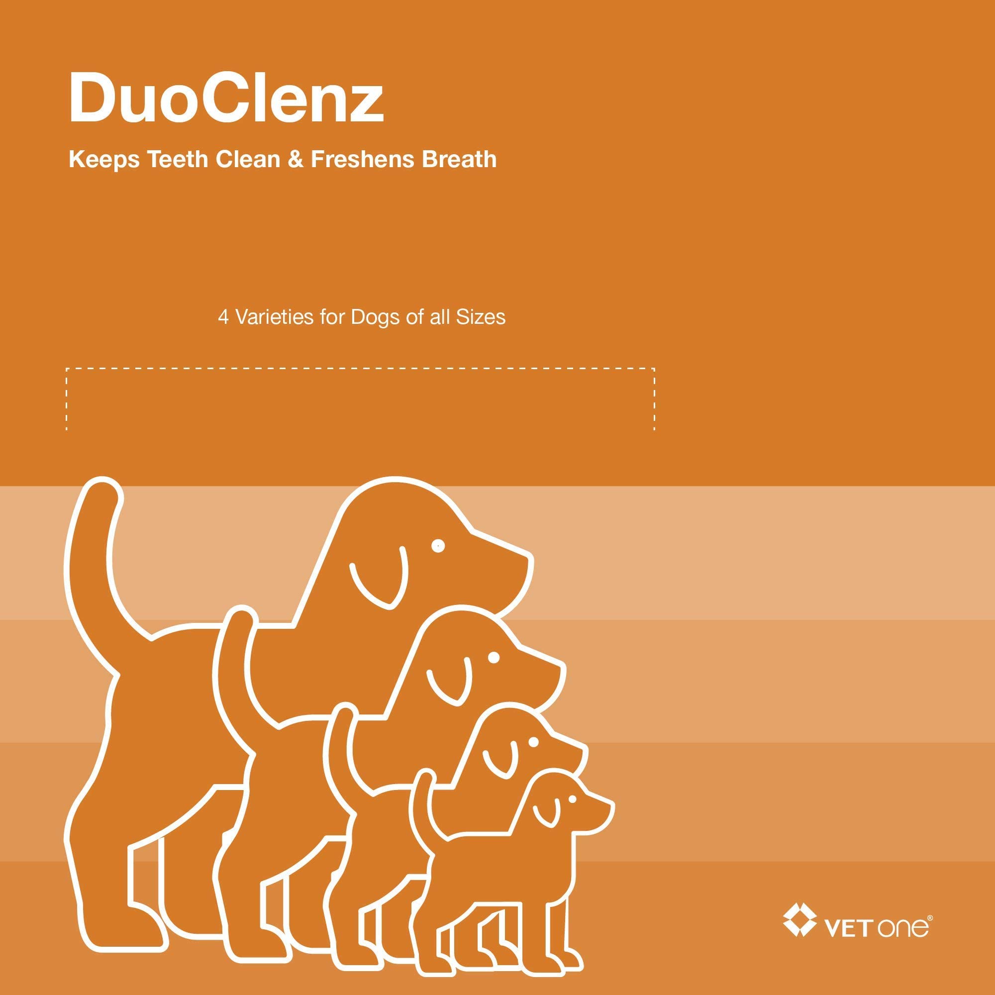 Vet One DuoClenz sabor pollo para aceptación en perros medianos durante el cepillado masticatorio