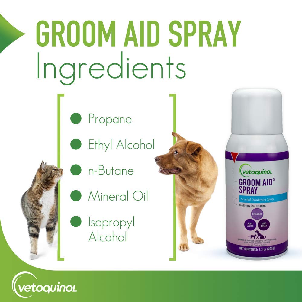 Groom-Aid aporta brillo natural al pelaje de tu mascota.