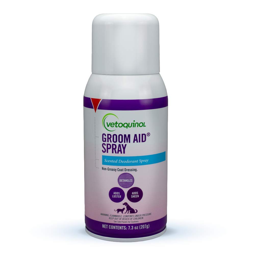 Groom-Aid de Vetoquinol desenreda y desodoriza perros y gatos, frasco de 7oz.